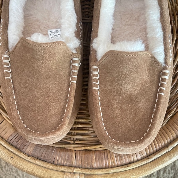 UGG Tan Suede Ansley Moccasin Slippers - Picture 6 of 6